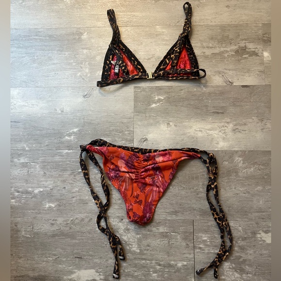Beach Riot Floral and Leopard Bikini - Picture 2 of 2